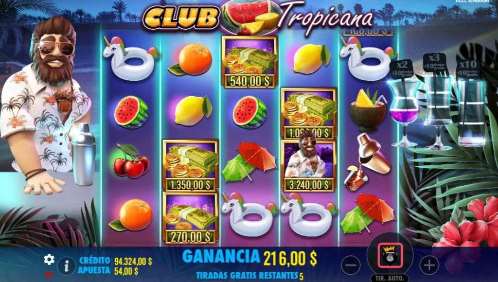 Club Tropicana slot demo.