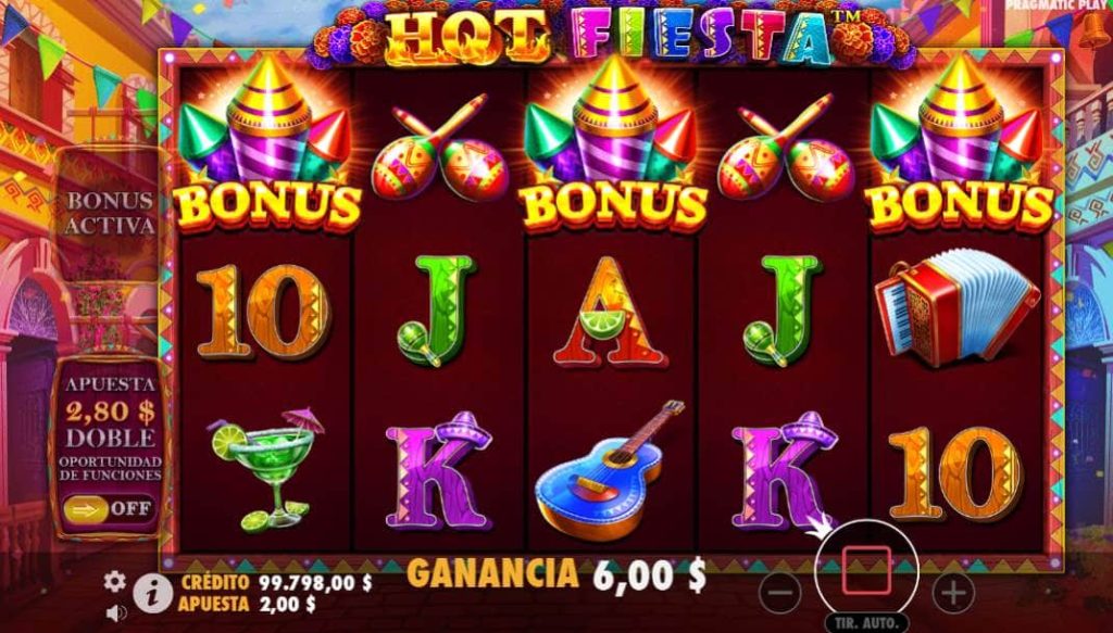 Slot Hot Fiesta en casino.